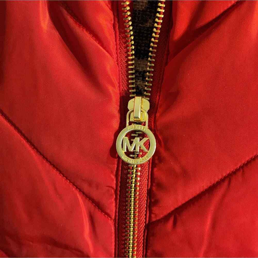 Michael Kors Red Puffer Vest Size Large‎ New!! - Picture 5 of 8